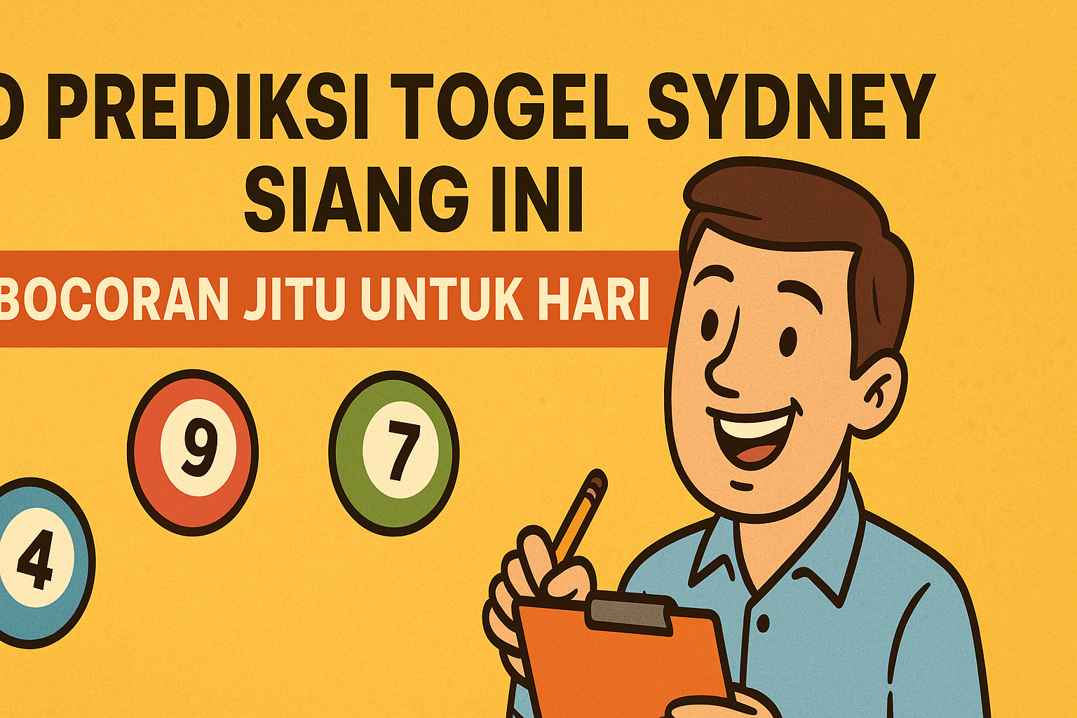 Info Prediksi Togel Sydney Siang Ini Bocoran Jitu untuk Hari Ini dalam ilustrasi dengan angka togel