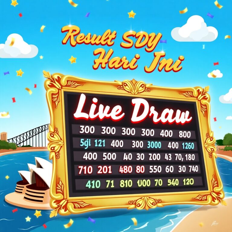 Tampilan live draw SDY hari ini dengan hasil keluaran Sydney terbaru