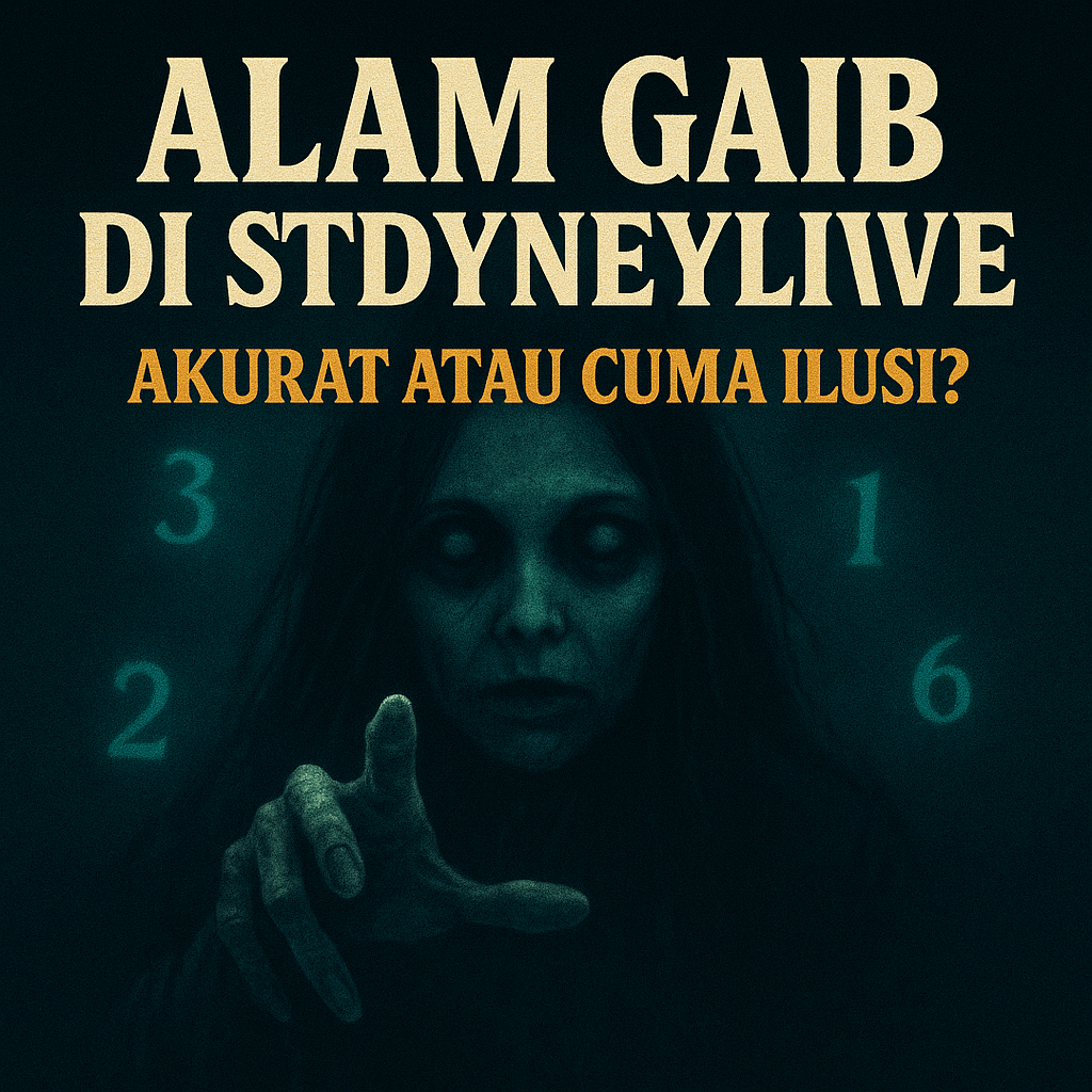Bisikan Arwah di Angka SydneyLive" menampilkan sosok arwah dan angka-angka togel