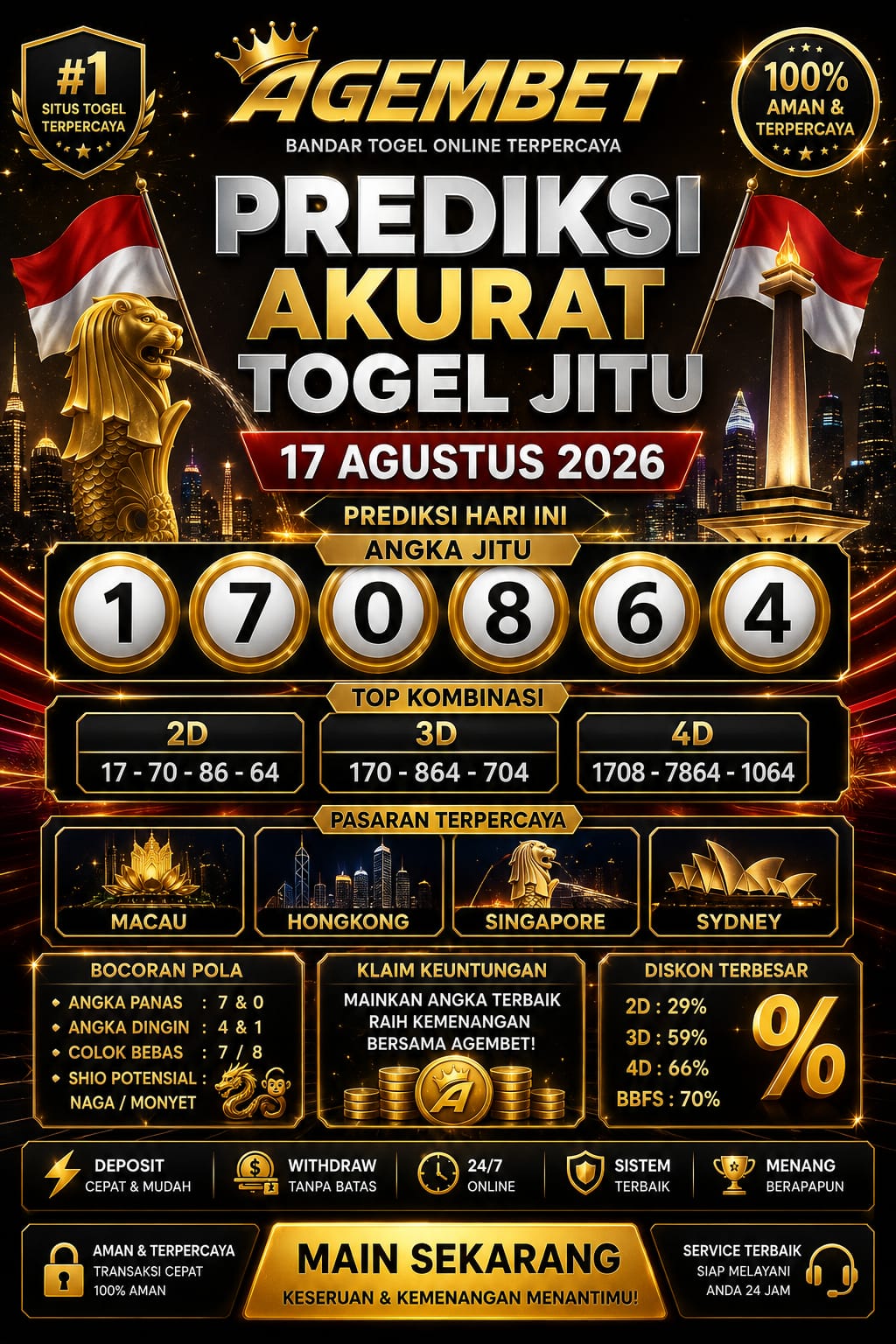 AGEMBET PREDIKSI AKURAT TOGEL JITU 17 AGUSTUS 2026